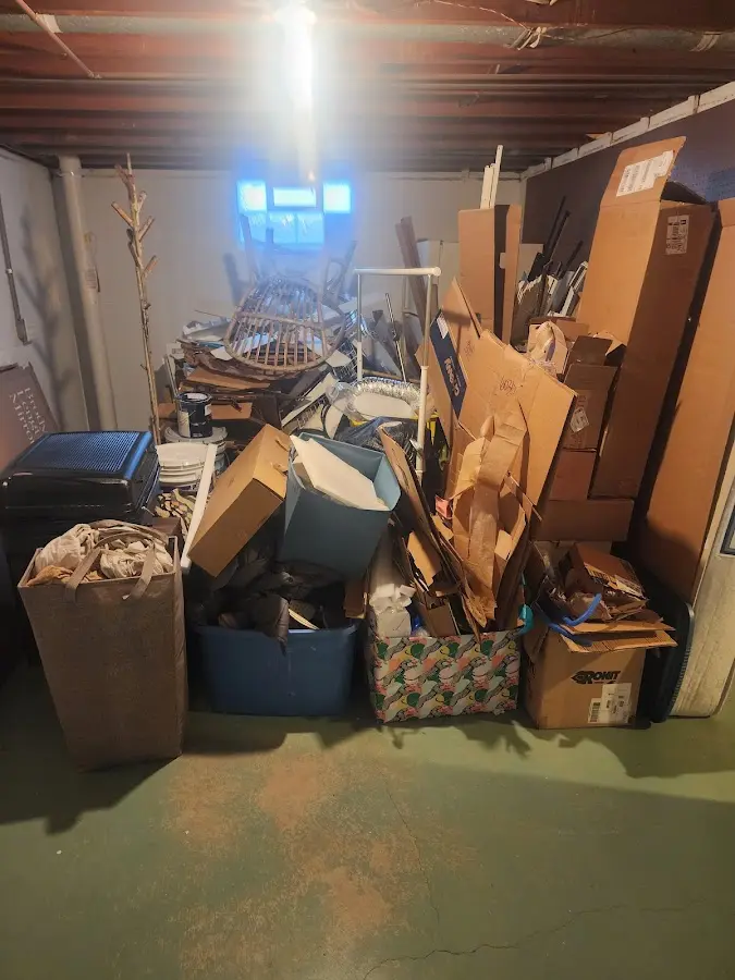 Roll-off dumpster container at job site for 6 Yard Dumpster Rental in Haines City